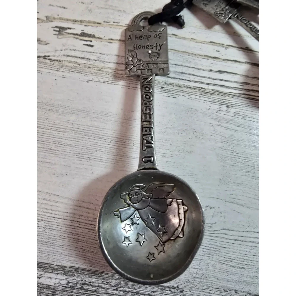 Angel Star Metal Measuring Spoons Set 4 Whimsical‎ Inspirational Kitchen Decor